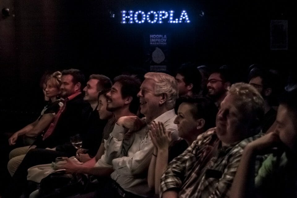 Hoopla audience front row