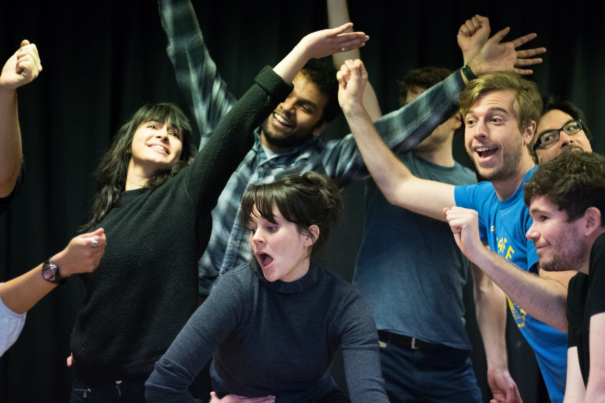 Impro workshop team pose