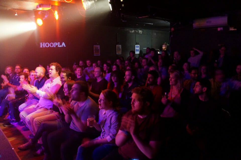 Hoopla improv comedy club audience