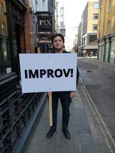 Steve Roe with Sign